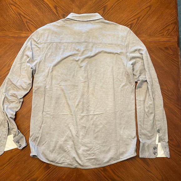 Banana Republic Casual Button Shirt, Jersey-like material, Grey, Men's Med - Picture 3 of 3